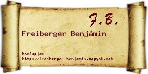 Freiberger Benjámin névjegykártya