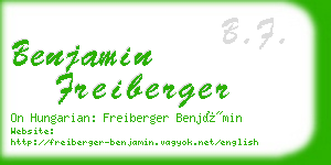 benjamin freiberger business card